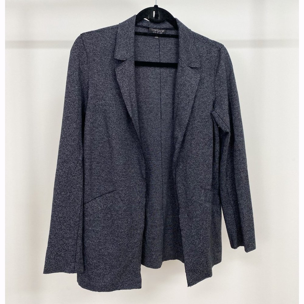 Topshop Gray classy Cardigan S, Minimalist Long Sleeve Size 6